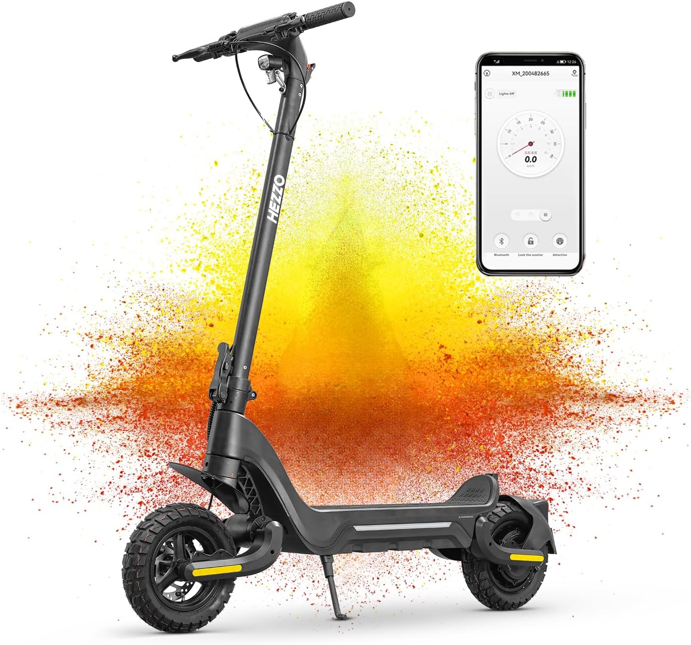 Adult electric scooter, dual motor 48V1600W foldable electric scooter -F5