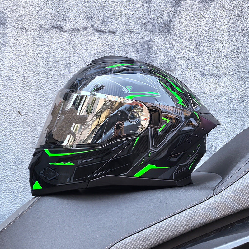 Motorcycle Flip Helmet Modular Full Face Double Visor Racing -I197