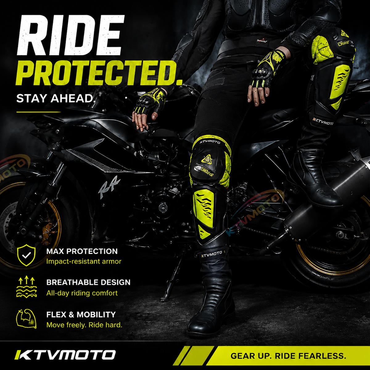 Off-road motorcycle knee guards-Y41