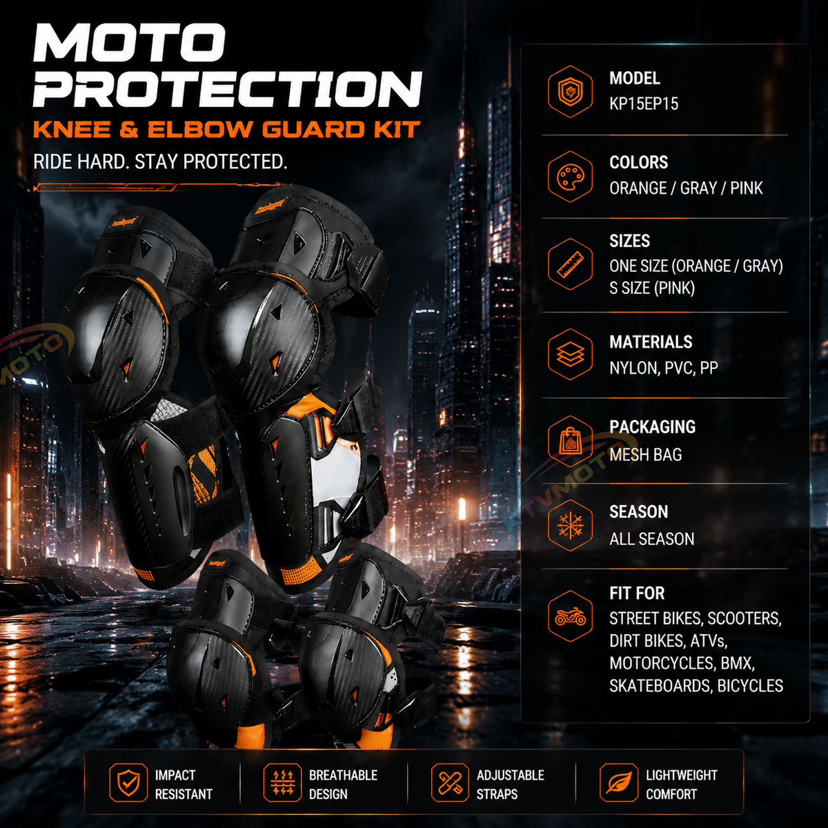 Motorcycle protective knee guards-Y37