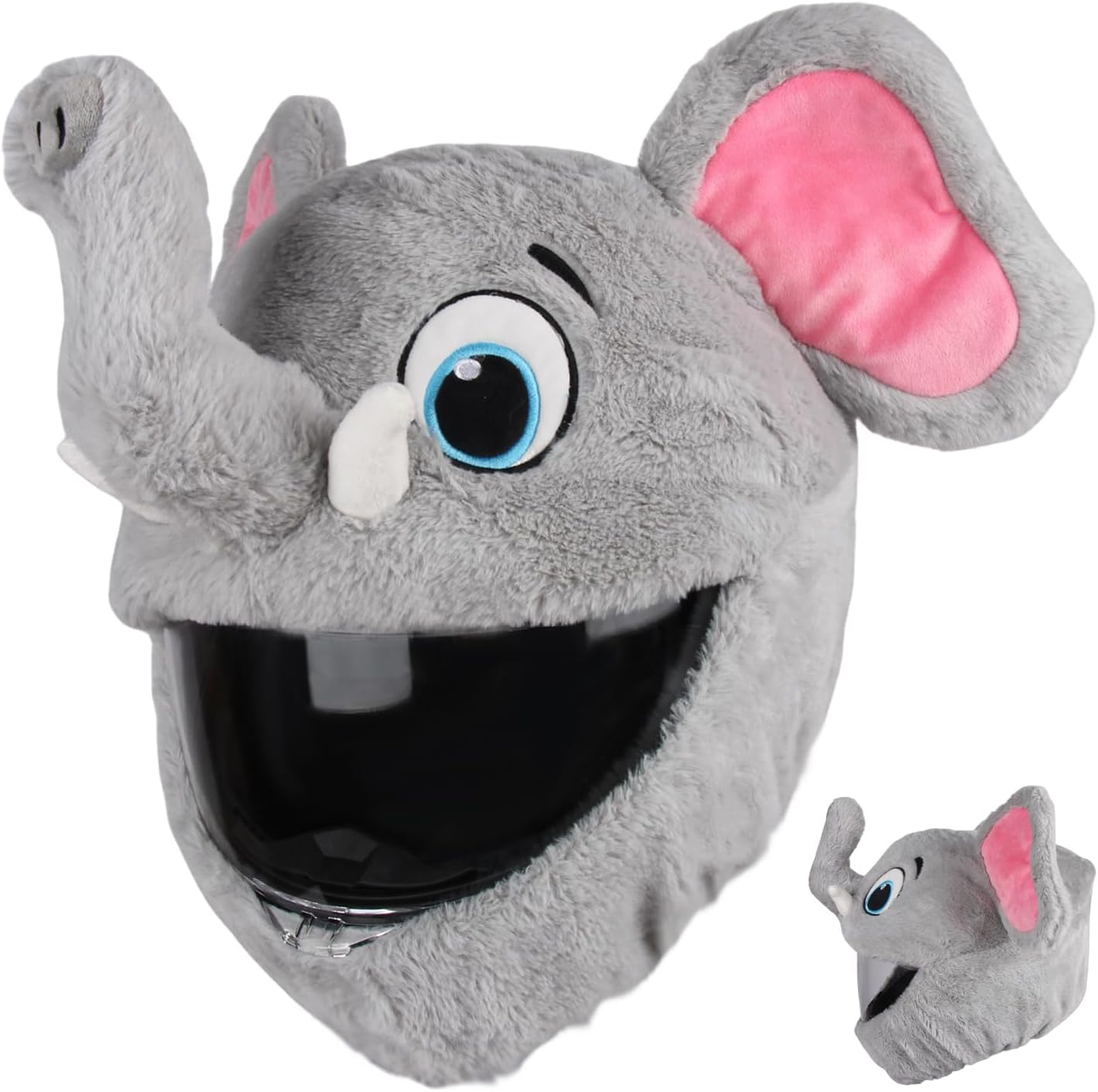 Funny motorcycle helmet covers-Elephant Gray