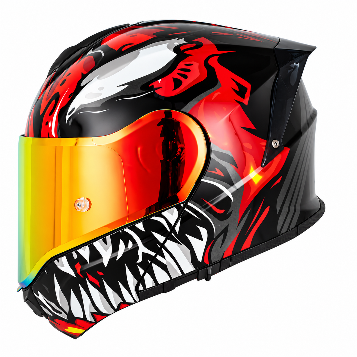 Big-Size Racing-Grade Modular Flip-Up Motorcycle Helmet with Dual-Visor Design - I288
