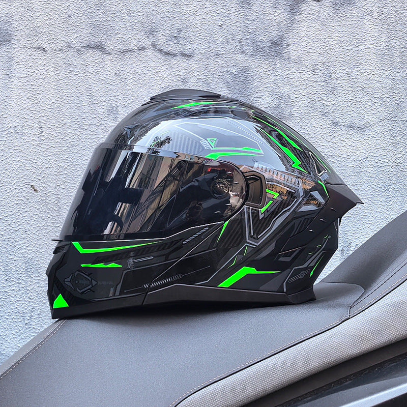 Motorcycle Flip Helmet Modular Full Face Double Visor Racing -I197