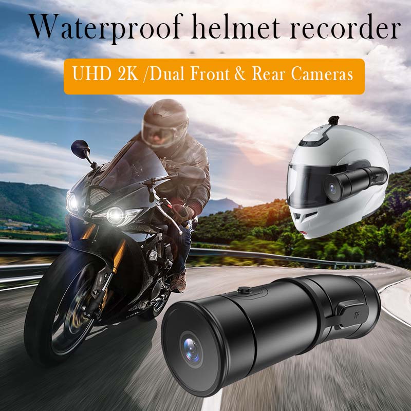 2K Helmet Camera WiFi Dual UHD Waterproof for Motorcycle DVR Driving Recorder Vlog Video Recorder - L21