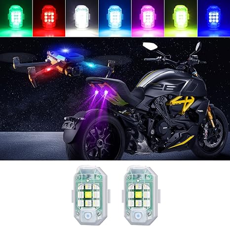 7 Colors Wireless LED Strobe Anti-Collision Light with Remote Control-D01