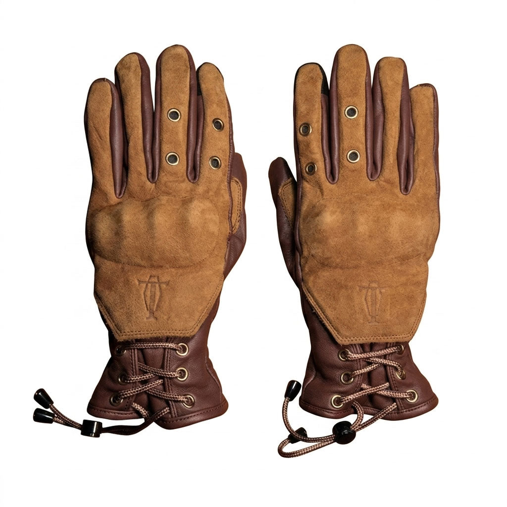 KTVMOTO Retro cowhide windproof motorcycle gloves-G36