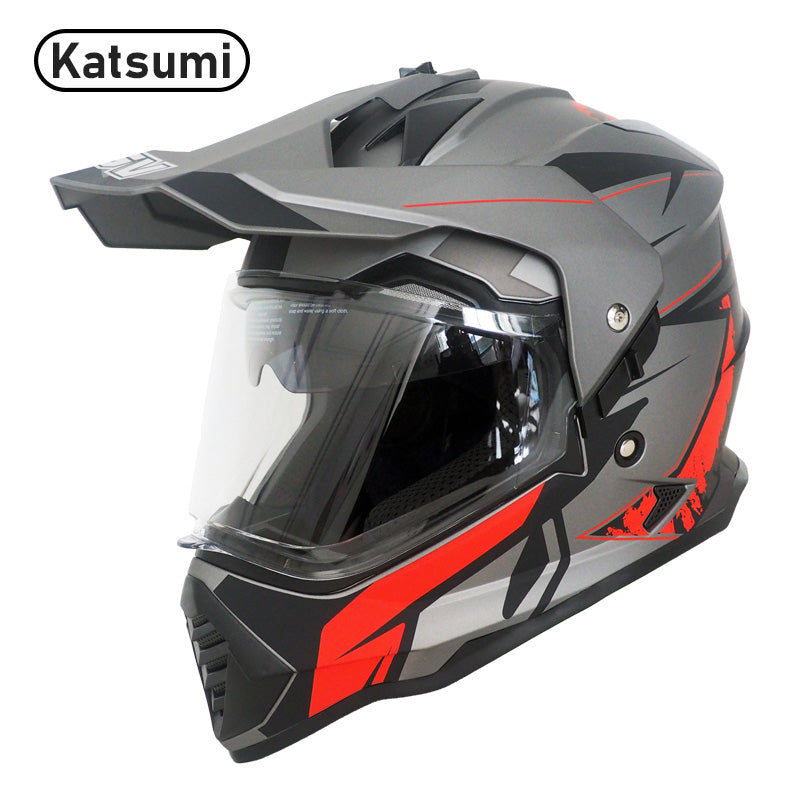 Full Face Motocross Helmet with Wind Visor and Sunshield - I04