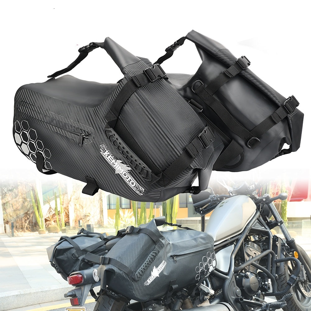 28L Waterproof Travel Luggage Saddle Bag Motorcycle Side Bag Universal-B02