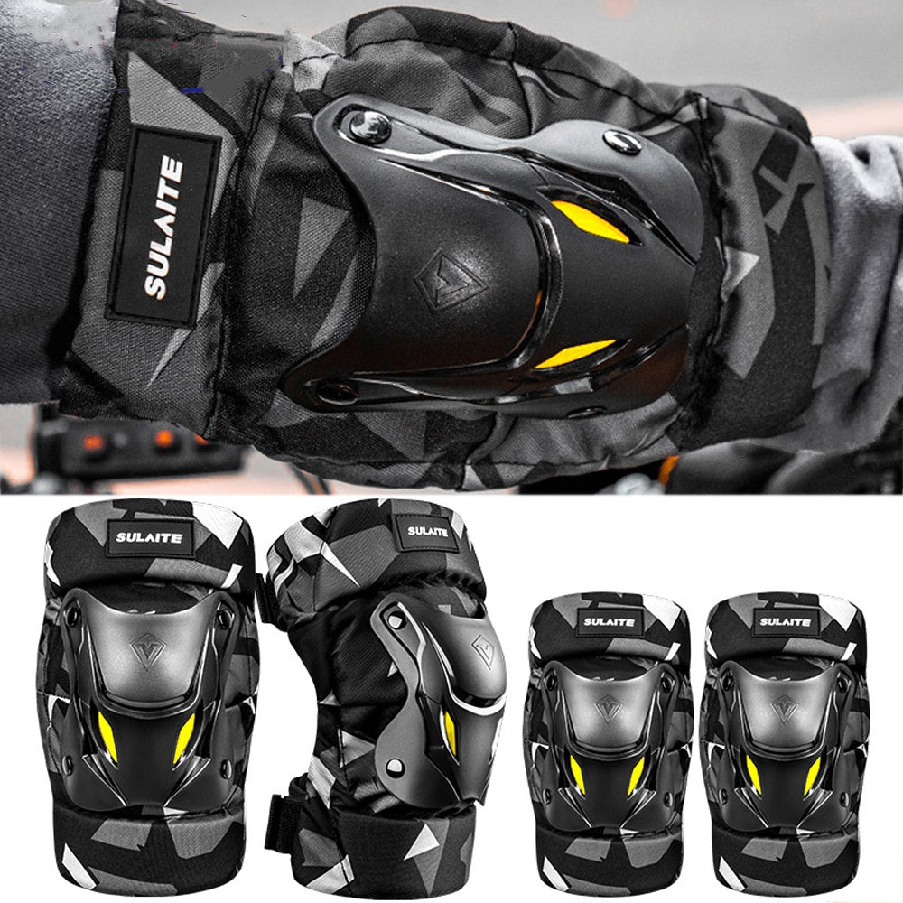 Summer short motorcycle protective gear four-piece set-Y08