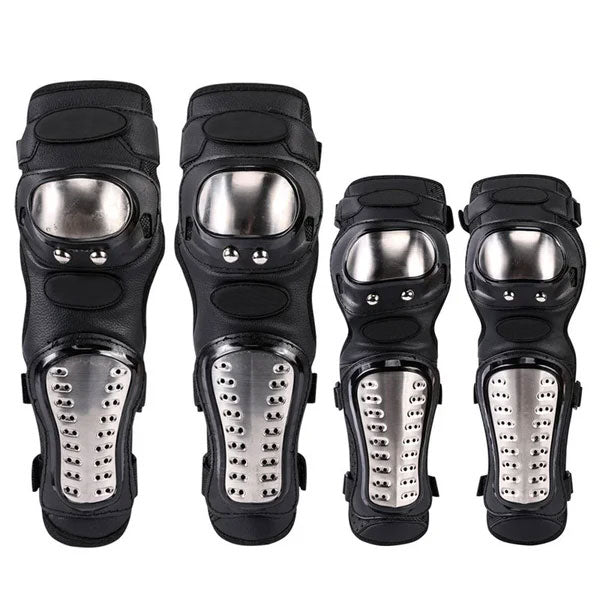 Stainless steel motorcycle elbow and knee pads kit-Y22