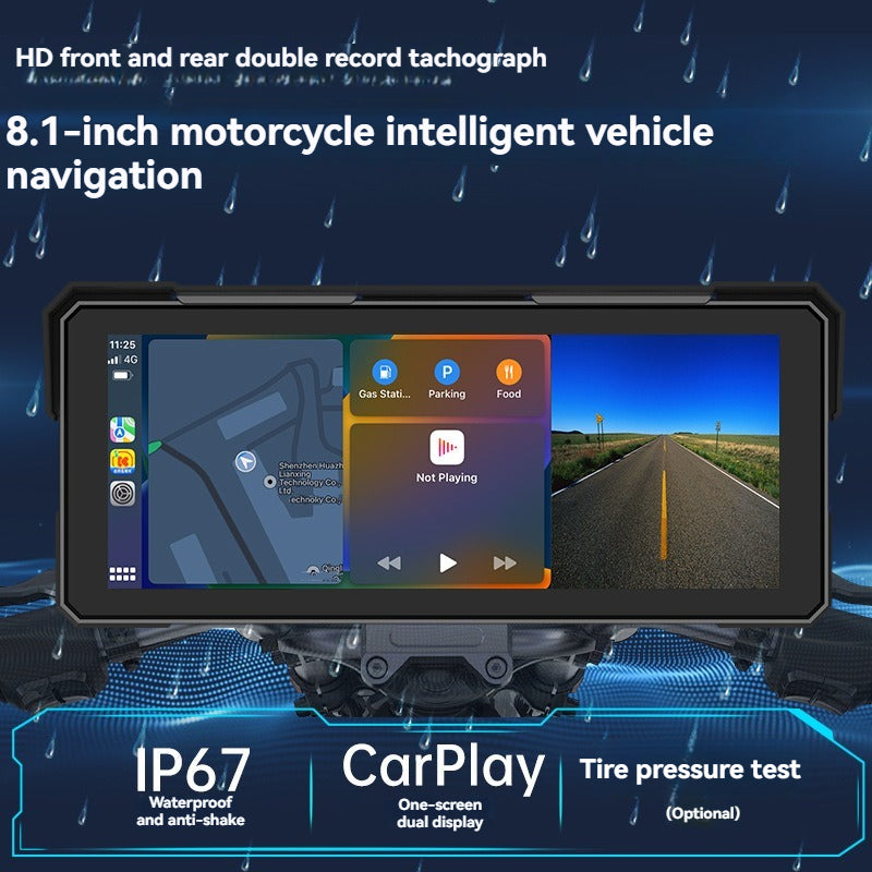 8.1-inch dual-display motorcycle navigation IP67 waterproof-P10