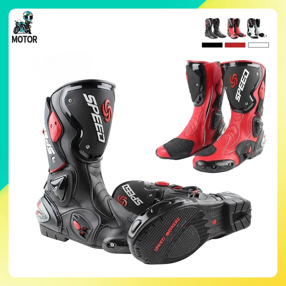 Professional Riding Motorcycle Protective Gear Shift Microfiber Leather Boots-K05