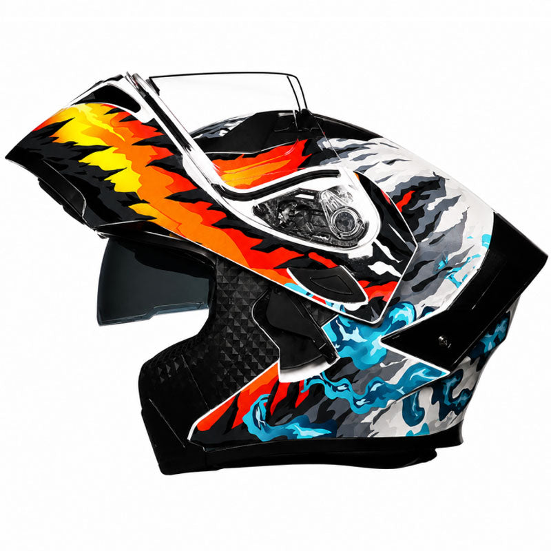 KTVMOTO Modular Full Face Motorcycle Helmet with Flip-Up Design-I253