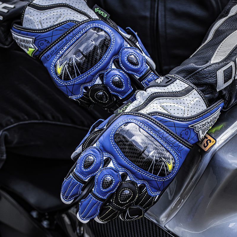 CE2 certified carbon fiber genuine leather competitive track cycling gloves-G23