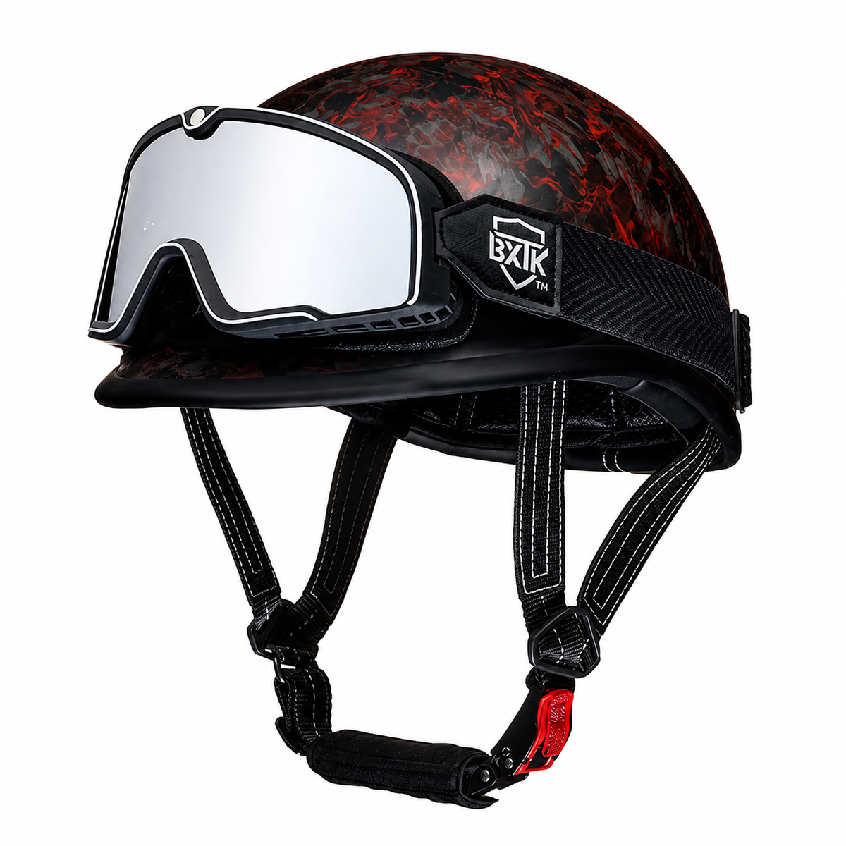 KTVMOTO Carbon fiber motorcycle half-helmet cruiser helmet-I52