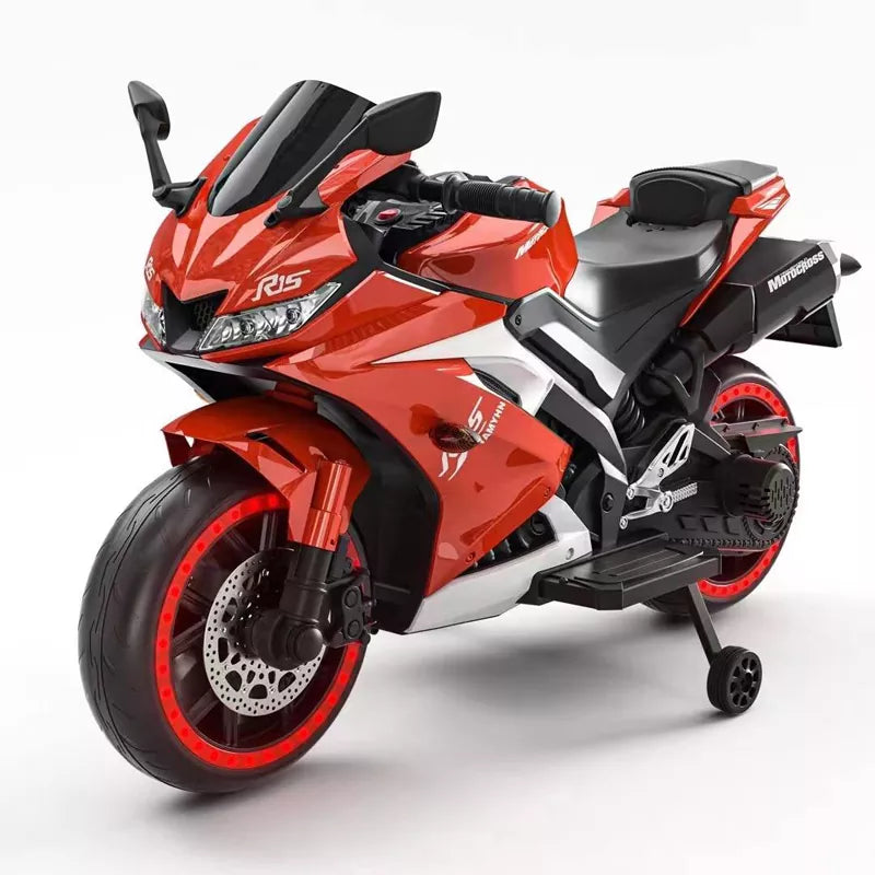 Mini Electric Motorcycle for Kids Red Ride-On Car with Remote Control