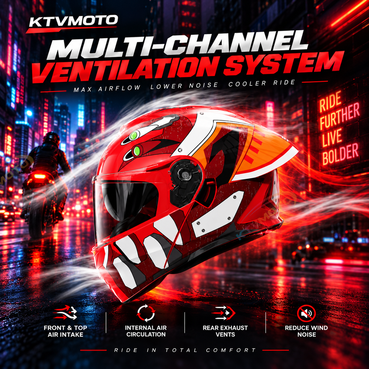 Full-face modular motorcycle helmet with dual visors-I286
