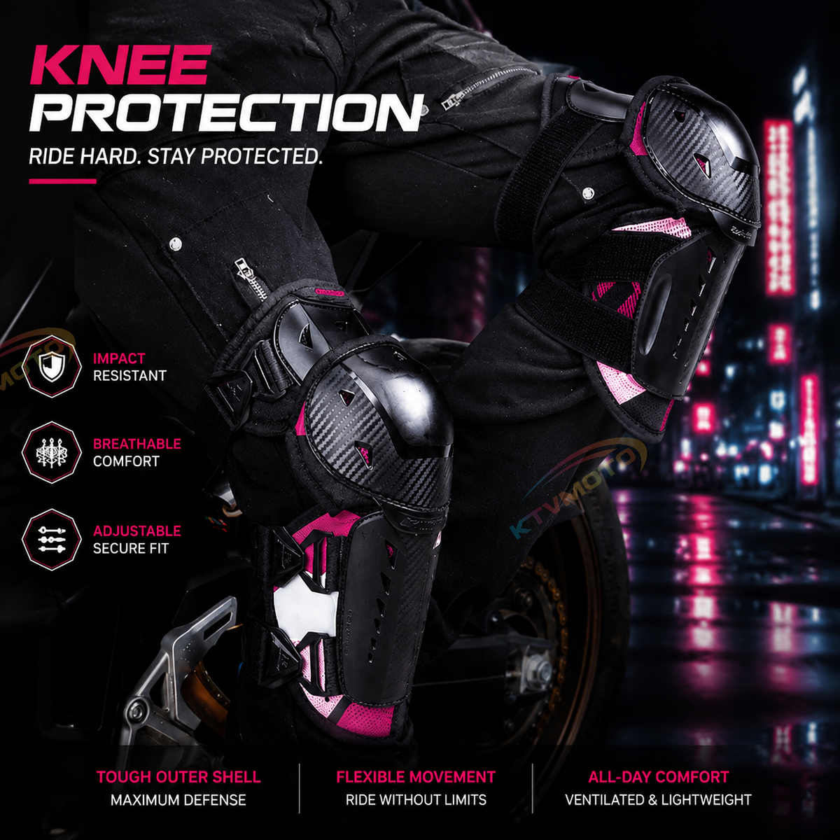 Motorcycle protective knee guards-Y37
