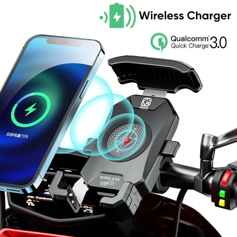 20W Fast Wireless Charging Motorcycle Mount-M24