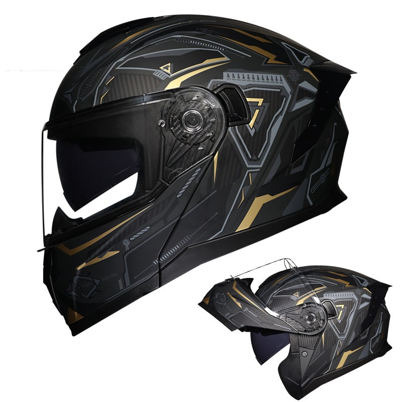 Motorcycle Flip Helmet Modular Full Face Double Visor Racing -I197