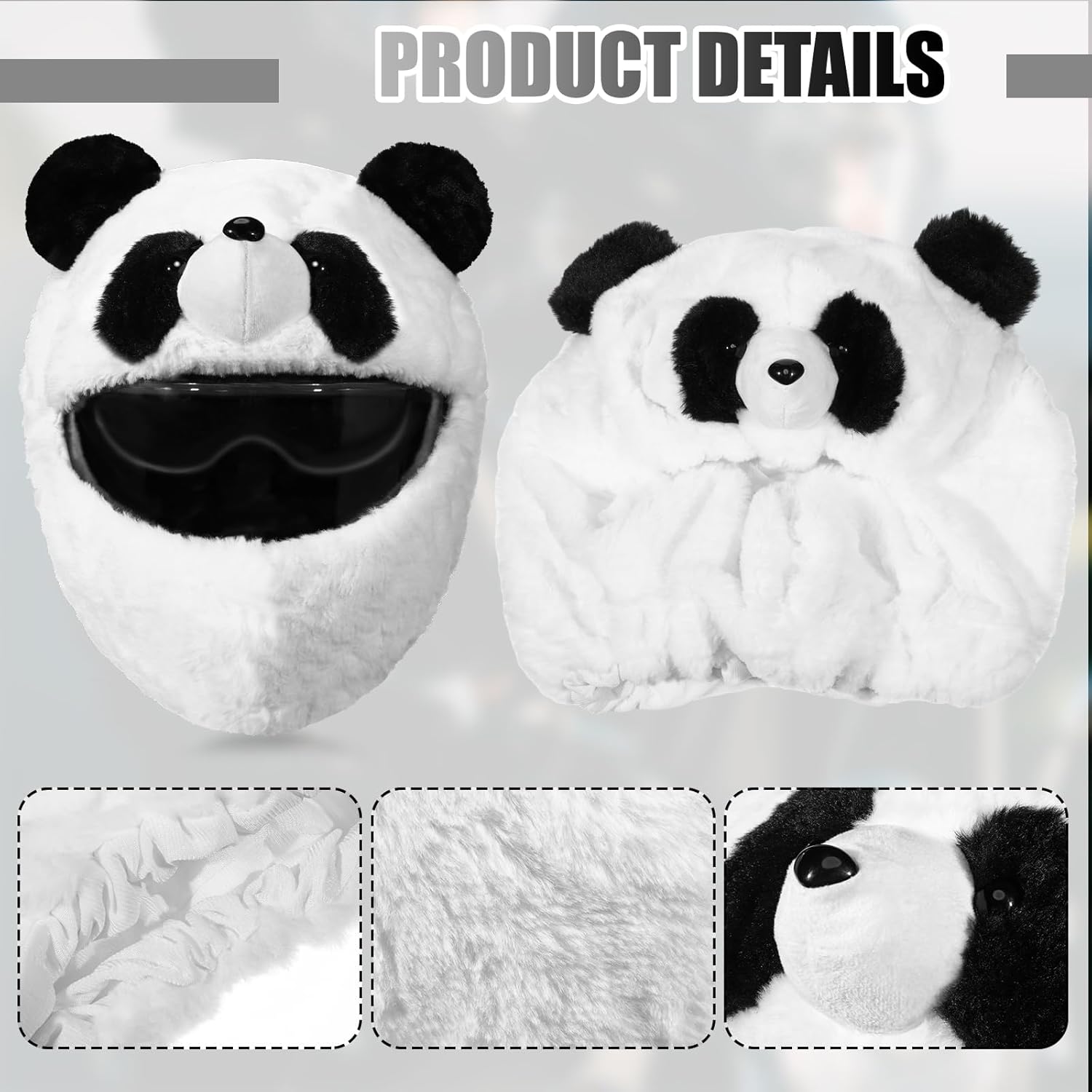 Funny motorcycle helmet covers-panda