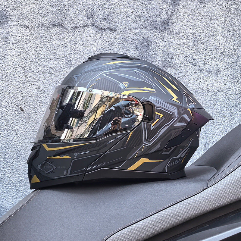 Motorcycle Flip Helmet Modular Full Face Double Visor Racing -I197