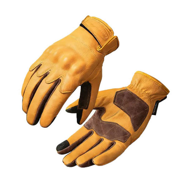 KTVMOTO Men's Genuine Leather Retro Motorcycle Gloves - G33