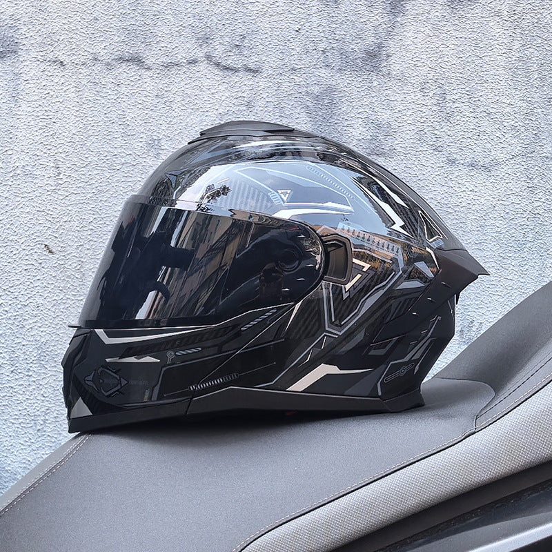 Motorcycle Flip Helmet Modular Full Face Double Visor Racing -I197