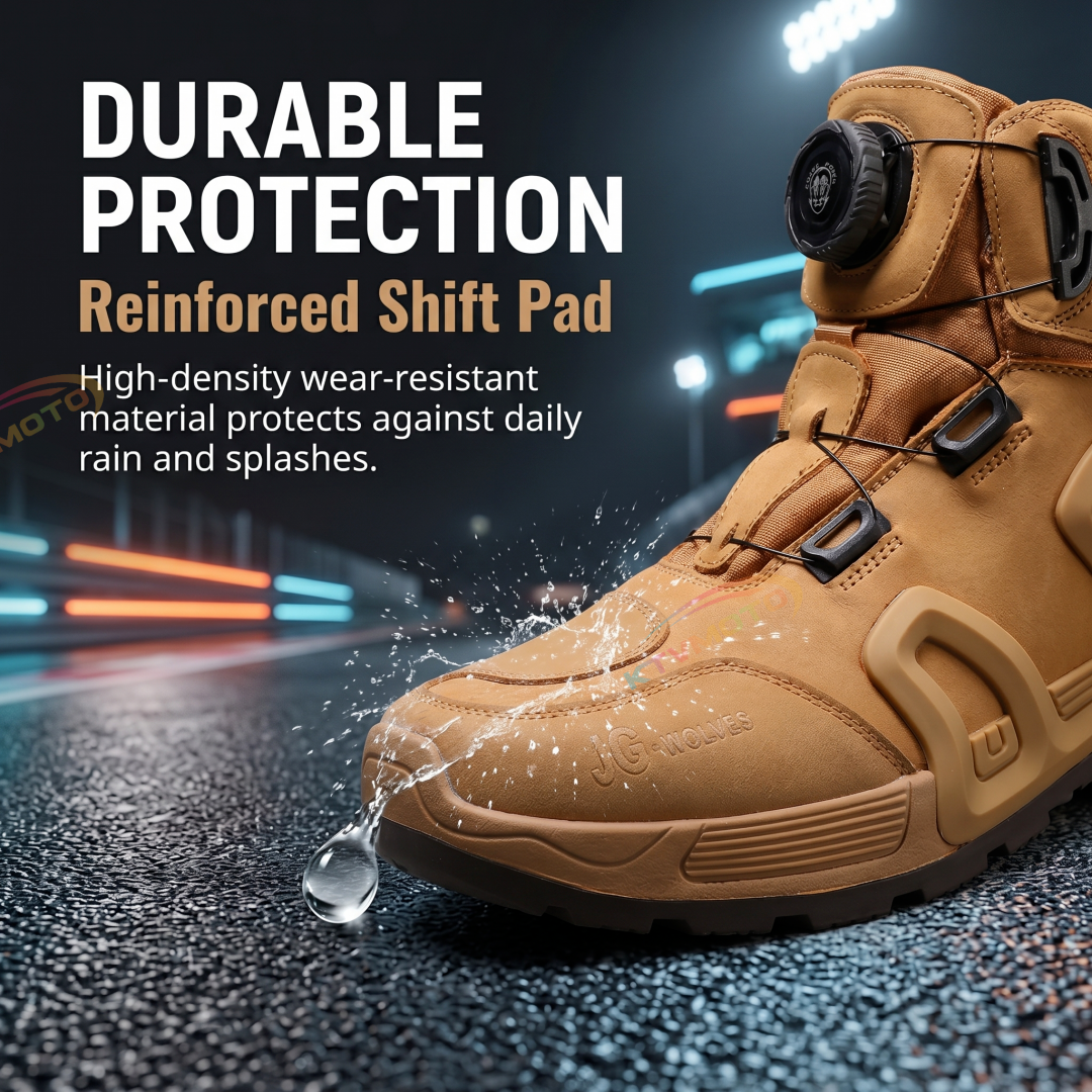 Lace-up tactical motorcycle boots-K31