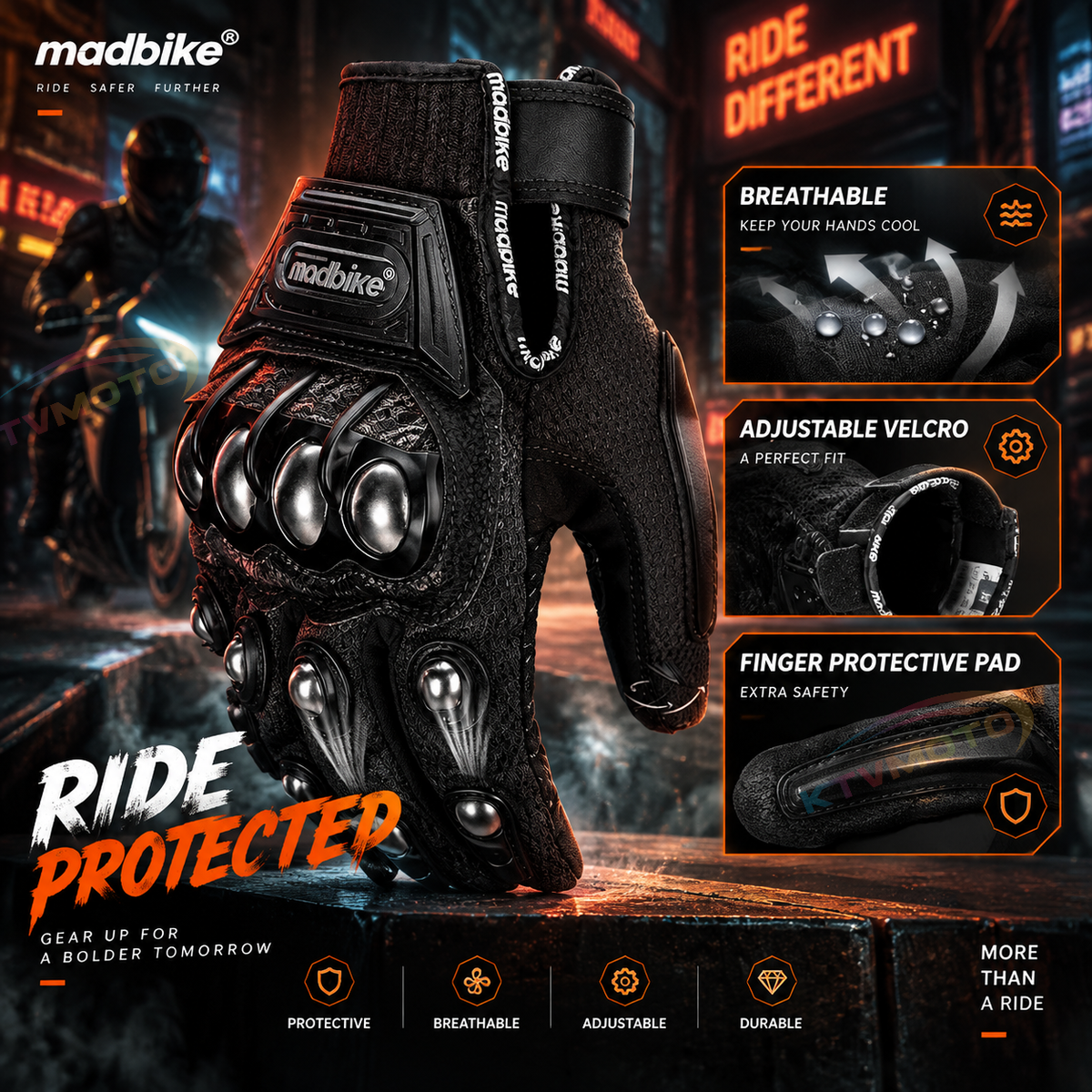 KTVMOTO Tactical Training Motorcycle Gloves-G02