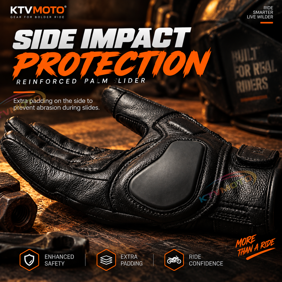 KTVMOTO Genuine leather retro motorcycle riding gloves-G89