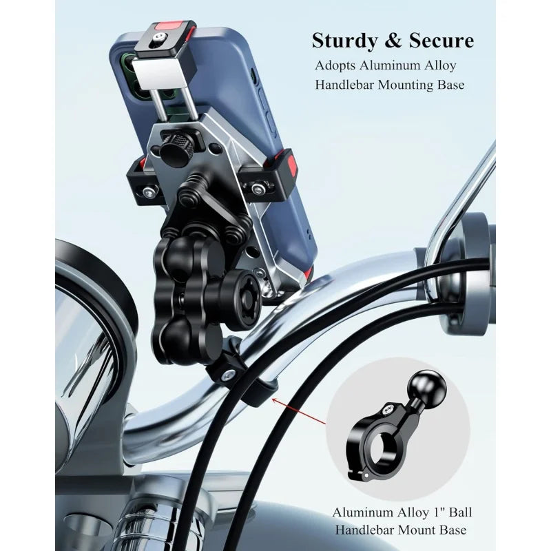 Motorcycle Phone Holder with Shock Absorber-M25