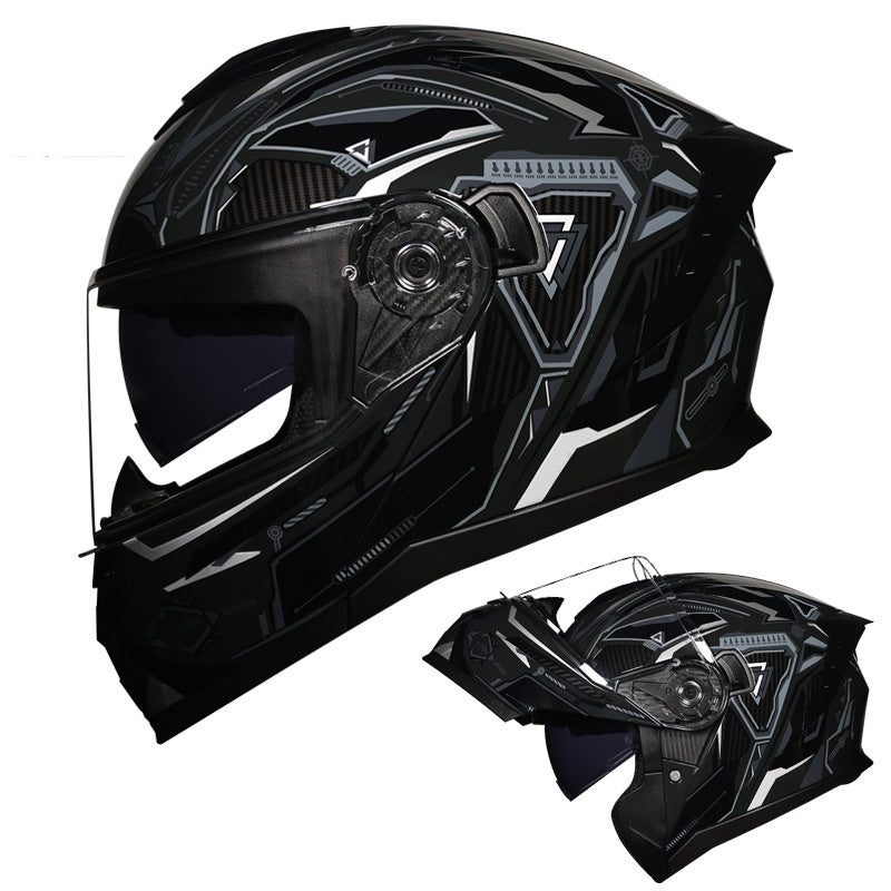 Motorcycle Flip Helmet Modular Full Face Double Visor Racing -I197