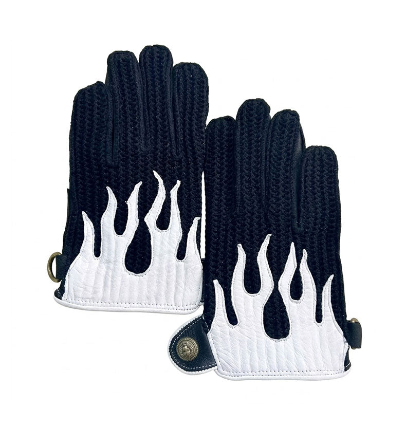 KTVMOTO Retro Flame Motorcycle Touchscreen Gloves-G68