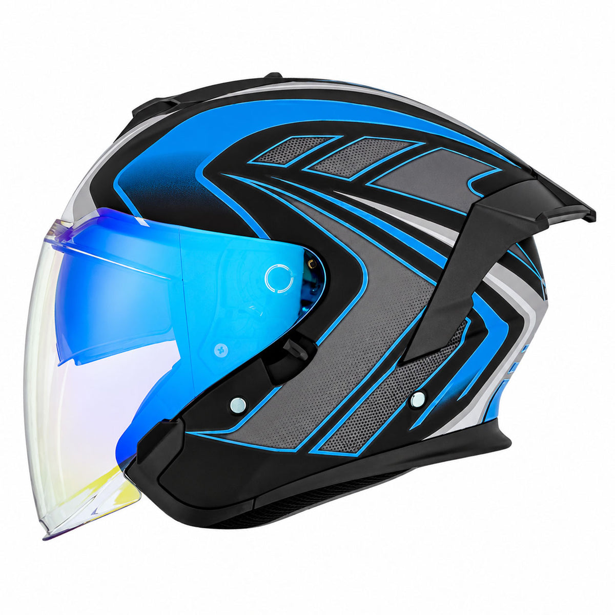 Dual-Visor Motorcycle Cruiser Helmet – Suitable for All Seasons-I294