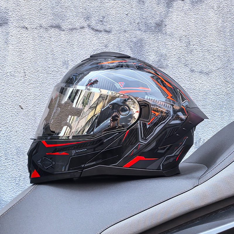 Motorcycle Flip Helmet Modular Full Face Double Visor Racing -I197