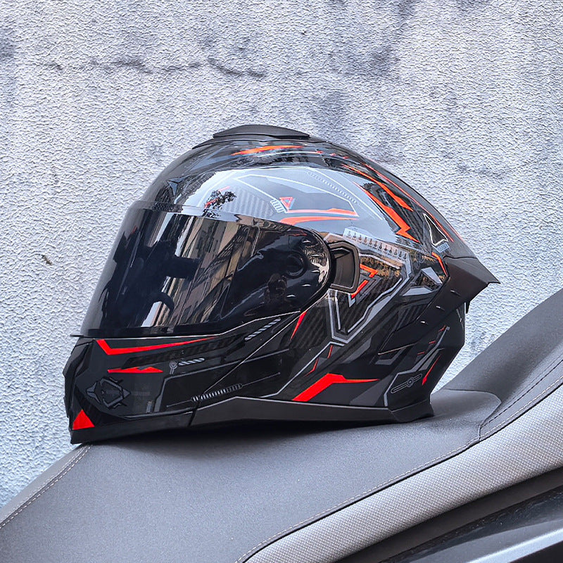 Motorcycle Flip Helmet Modular Full Face Double Visor Racing -I197