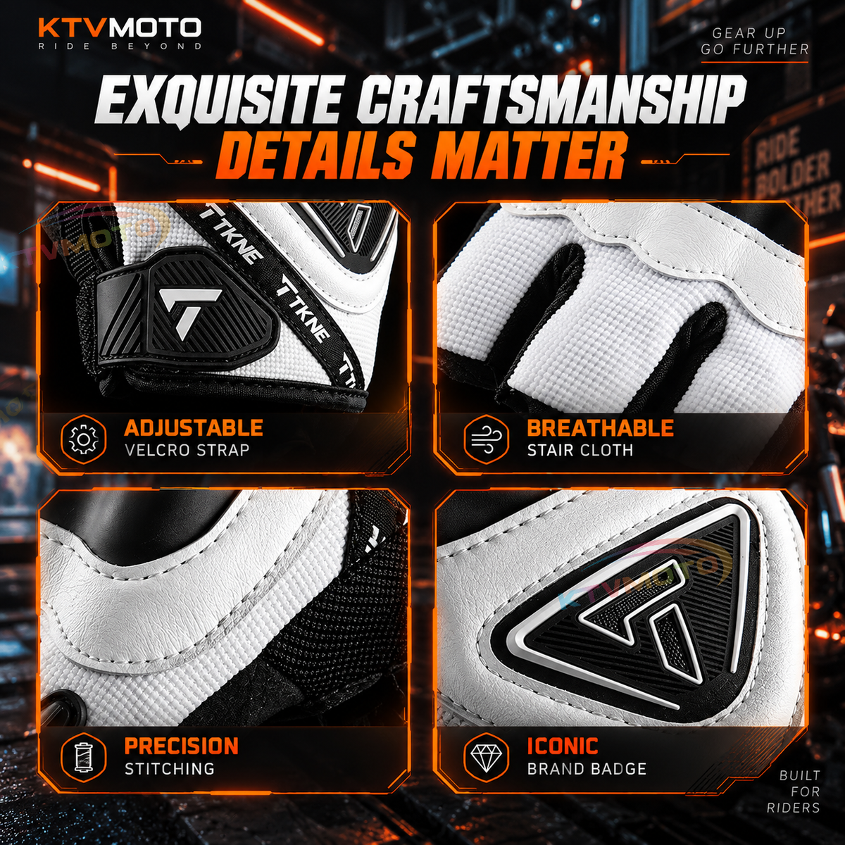 Carbon Fiber Motorcycle Gloves – Protective, Windproof & Touchscreen-Compatible-G60