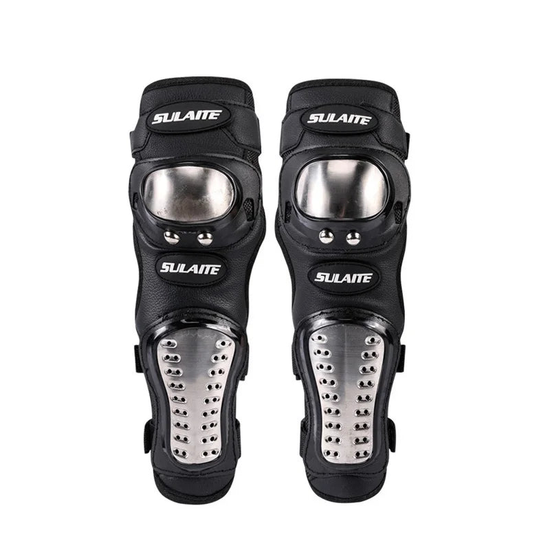 Stainless steel motorcycle elbow and knee pads kit-Y22