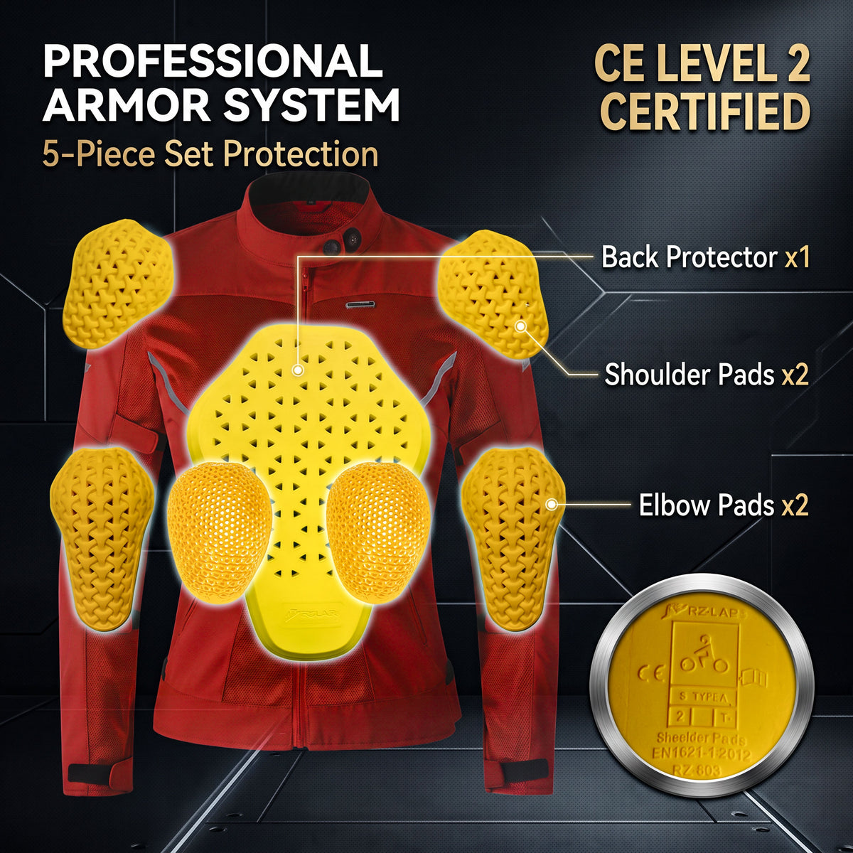Women's motorcycle riding suit with breathable mesh（CE2）-J81