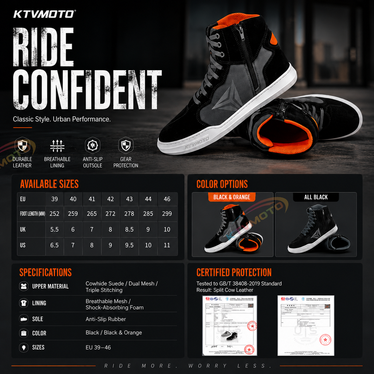 Motorcycle riding casual shoes-K56
