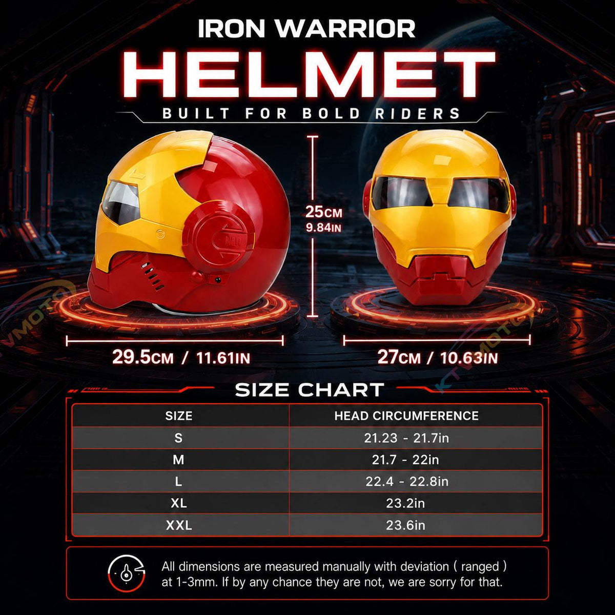 Sci-Fi Robot-Style Full-Face Helmet-I11