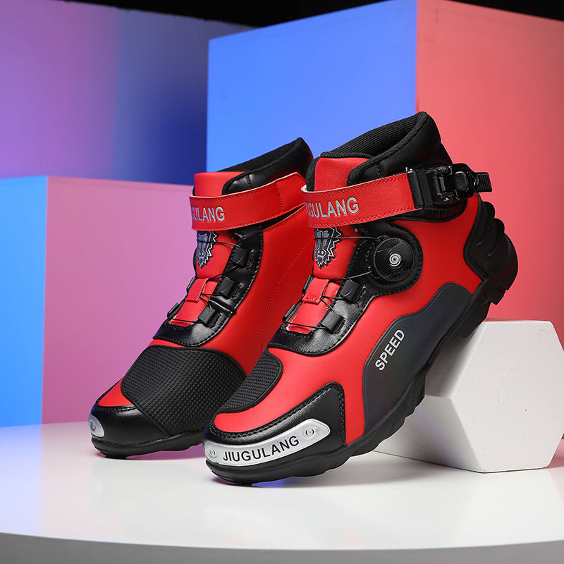 CE Certified Retro Genuine Leather Off-Road Motorcycle Boots - K15