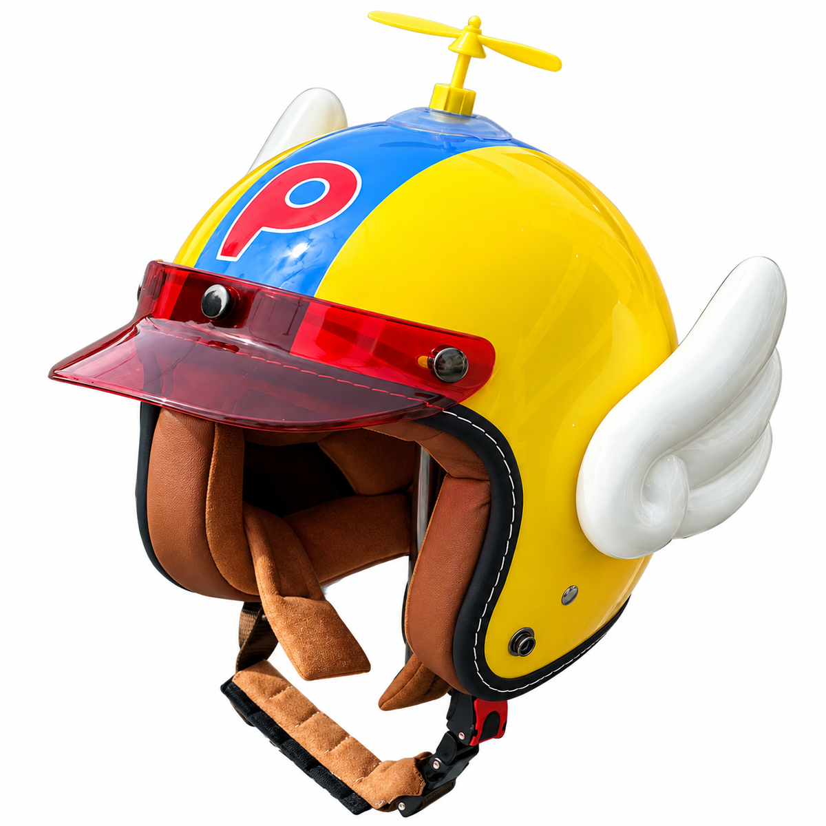KTVMOTO Bowknot Wing Retro Open Face Motorcycle Helmet-I33