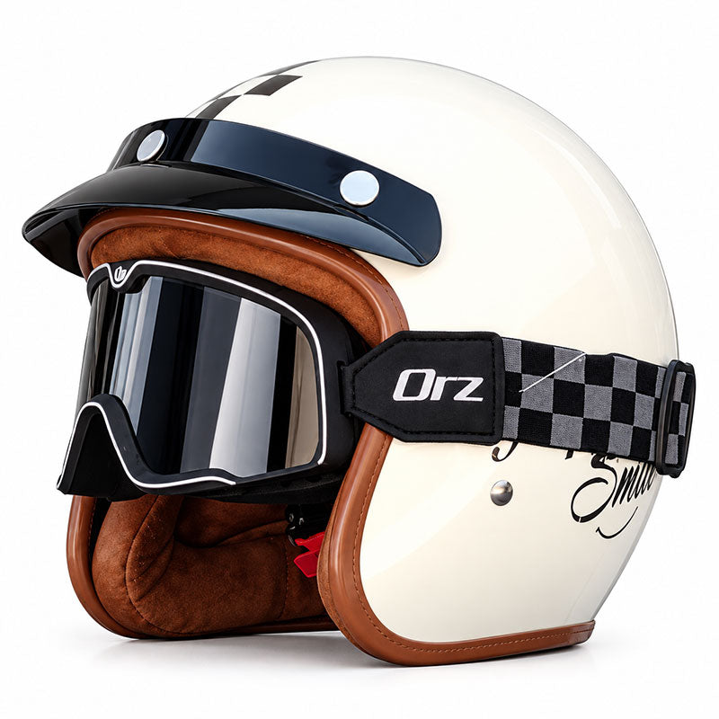 KTVMOTO Retro rally motorcycle helmet-I24