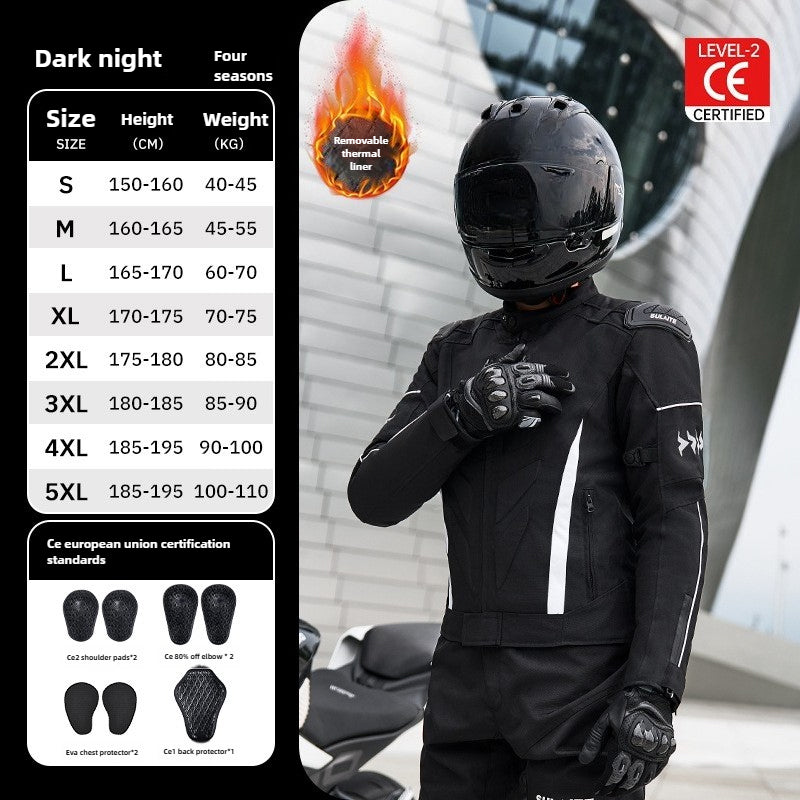 CE2 Certified Motorcycle Collision Protection Riding Suit - J13