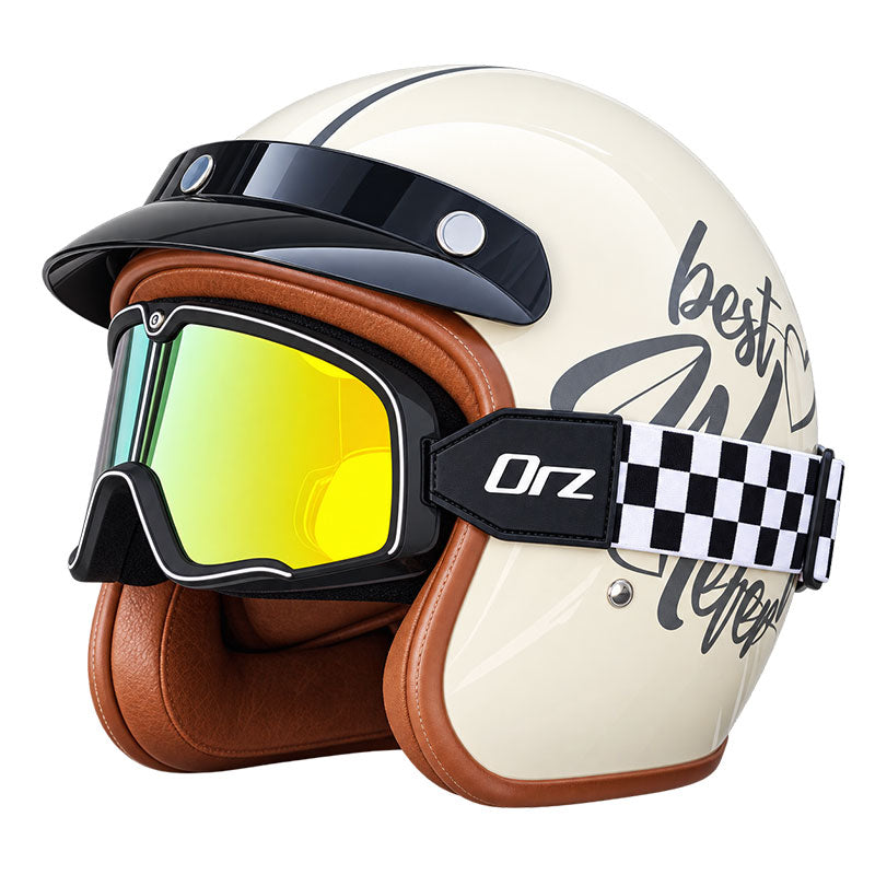 KTVMOTO Retro rally motorcycle helmet-I24