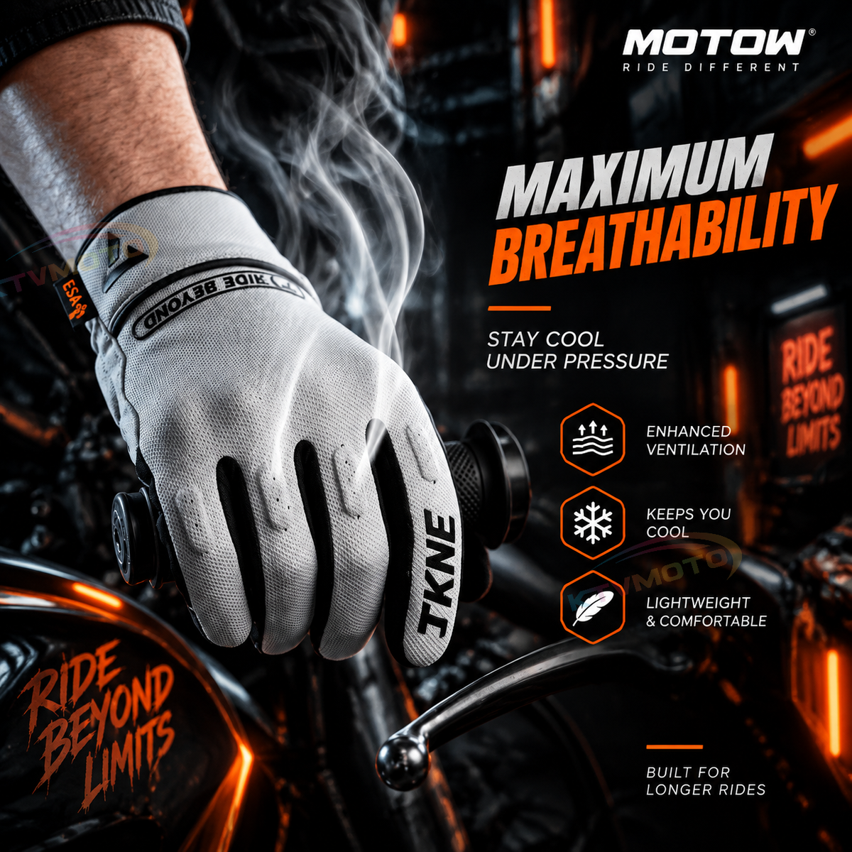 KTVMOTO Breathable Motorcycle Gloves with Anti-Slip Grip-G59