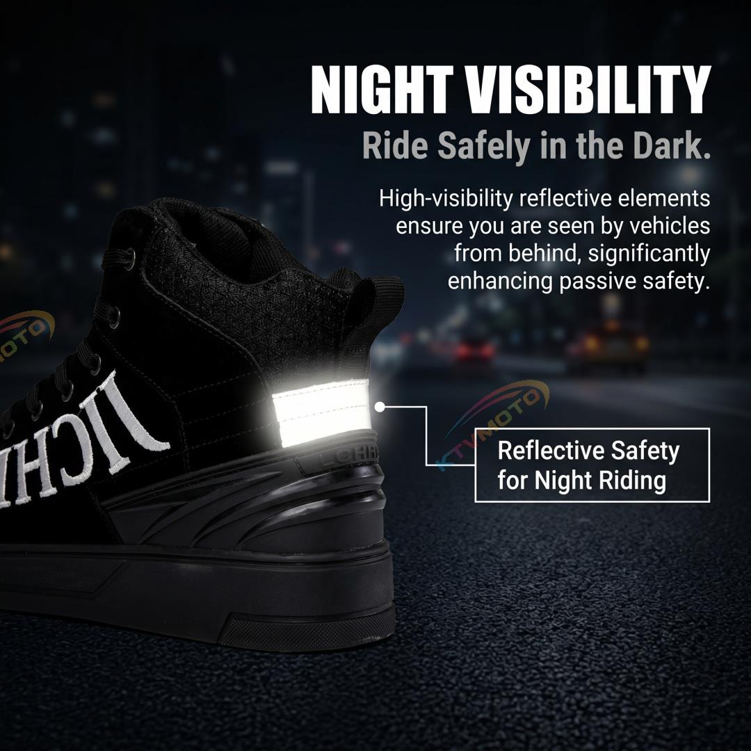Embroidered streetwear-style motorcycle casual shoes-K49