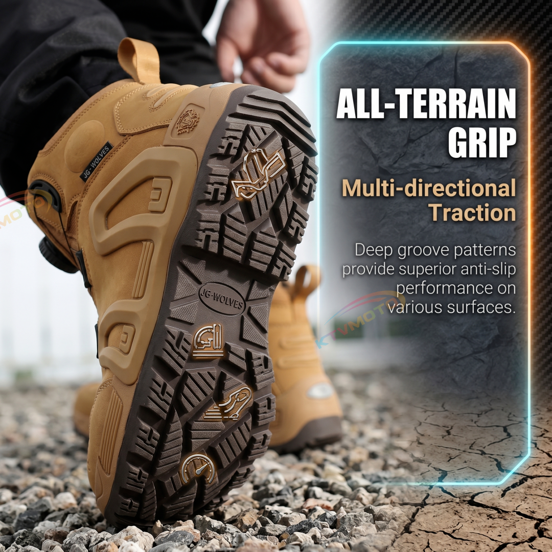 Lace-up tactical motorcycle boots-K31